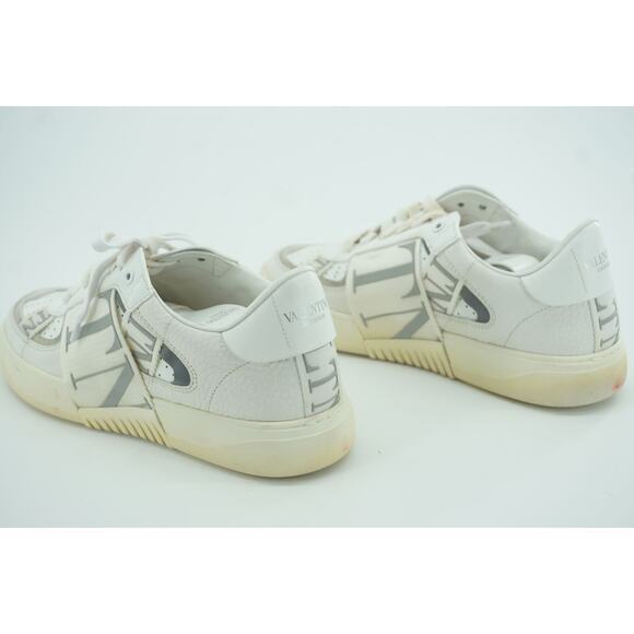 Valentino VL7N Logo Banded White Leather Sneaker Flats SZ 38.5 low top VLTN $970 - Picture 3 of 11